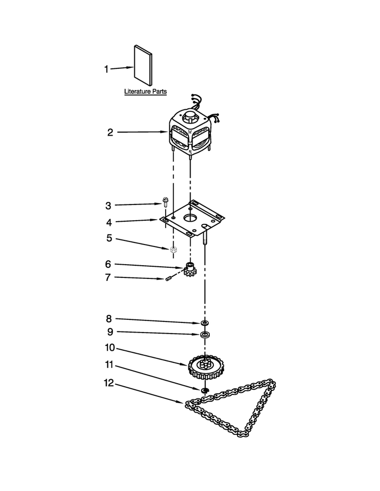 Motor And Drive Parts Diagram and Parts List for TC607X4  Jenn-Air Trash Compactor