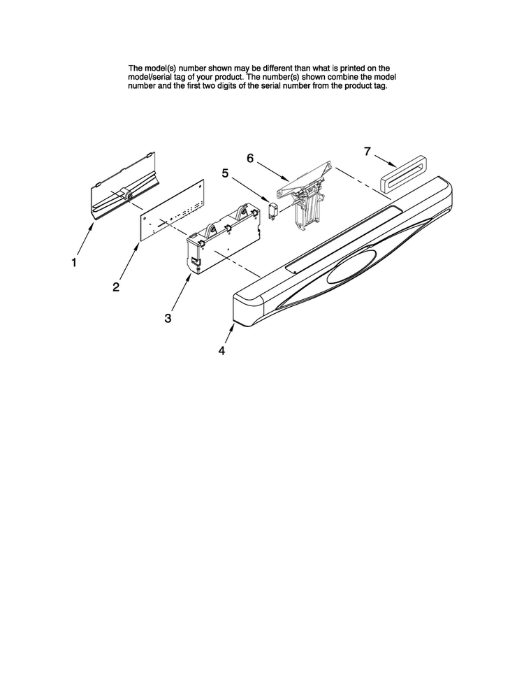 Control Panel Parts Diagram and Parts List for MDB5601AWB3  Maytag Dishwasher
