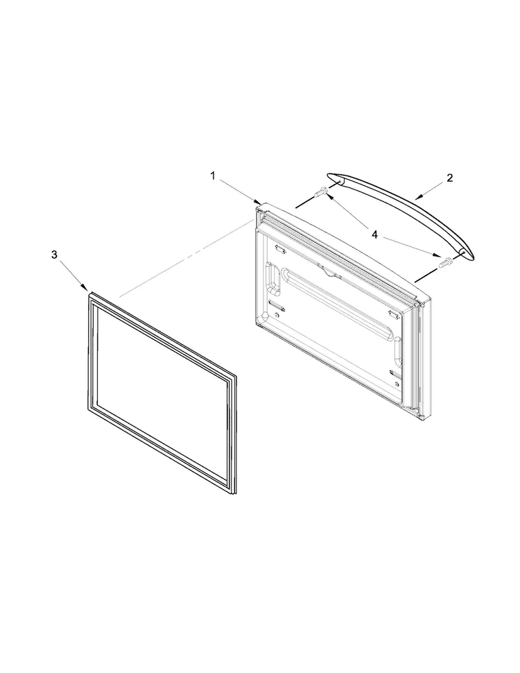 Freezer Door Diagram and Parts List for MFF2258VEM9  Maytag Refrigerator