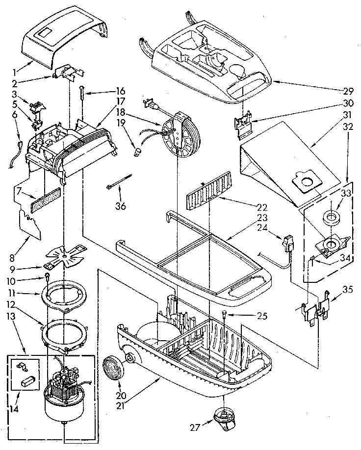 Base Assembly Diagram and Parts List for 1162039082  Kenmore Canister Vacuum