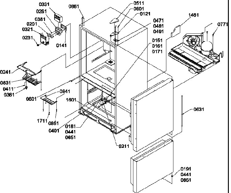 Controls & Light Covers Diagram and Parts List for BC21VL-P1321506WL  Amana Refrigerator