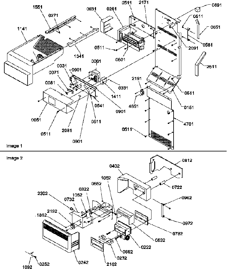 Ice Makercontrol Assy Diagram and Parts List for SRDE27S3W-P1190602WW  Amana Refrigerator