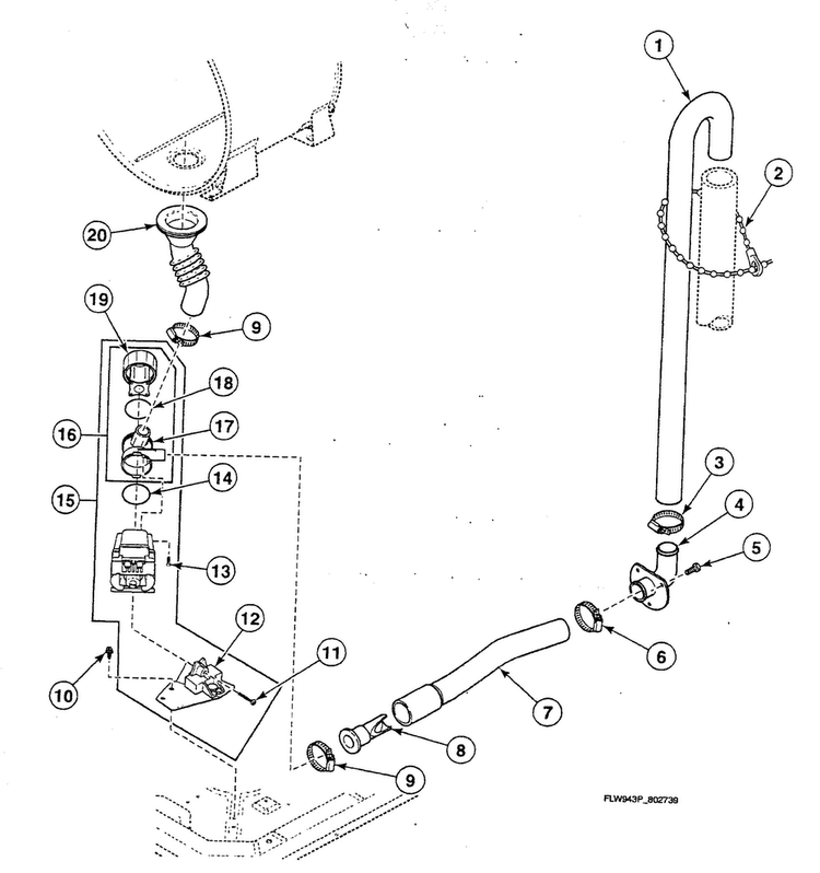 Pump Assy Diagram and Parts List for SWFF71QN3050  Speed Queen Washer
