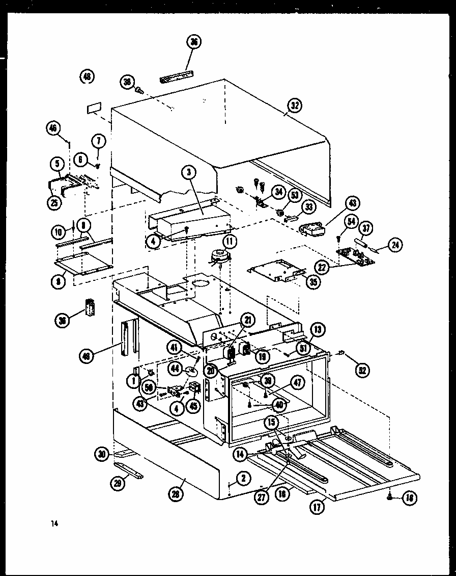 Cabinet Parts Diagram and Parts List for RV-10 P74582-3M Amana Microwave