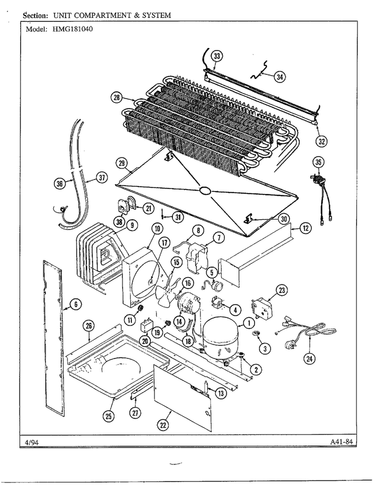 Ice Crusher And Bin Page 2 Diagram and Parts List for 641841  Admiral Refrigerator