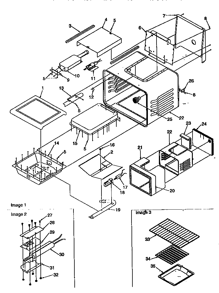 Cavity Diagram and Parts List for ARG7301L-P1143328NL  Amana Range