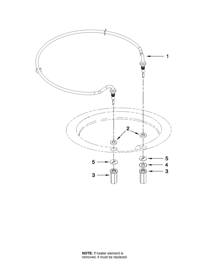 Heater Parts Diagram and Parts List for JDB8000AWB0  Jenn-Air Dishwasher