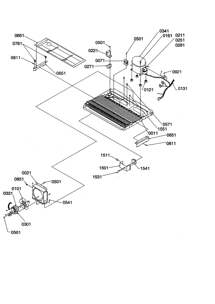 Machine Compartment Diagram and Parts List for SZD23VW-P1315309WW  Amana Refrigerator