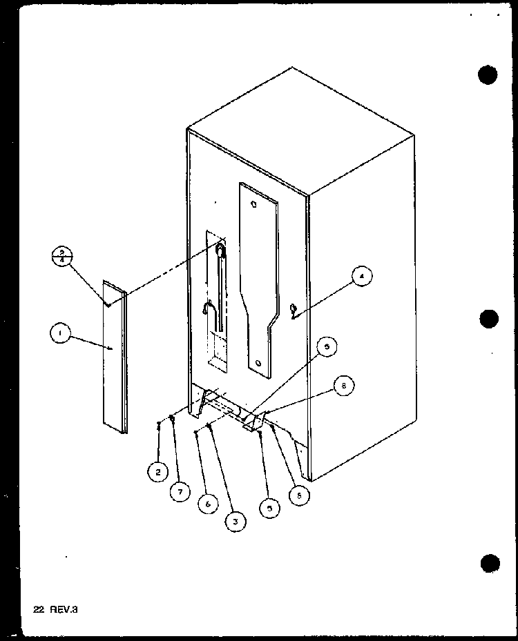 Cabinet Back Diagram and Parts List for BX20QL-P1125510WL  Amana Refrigerator