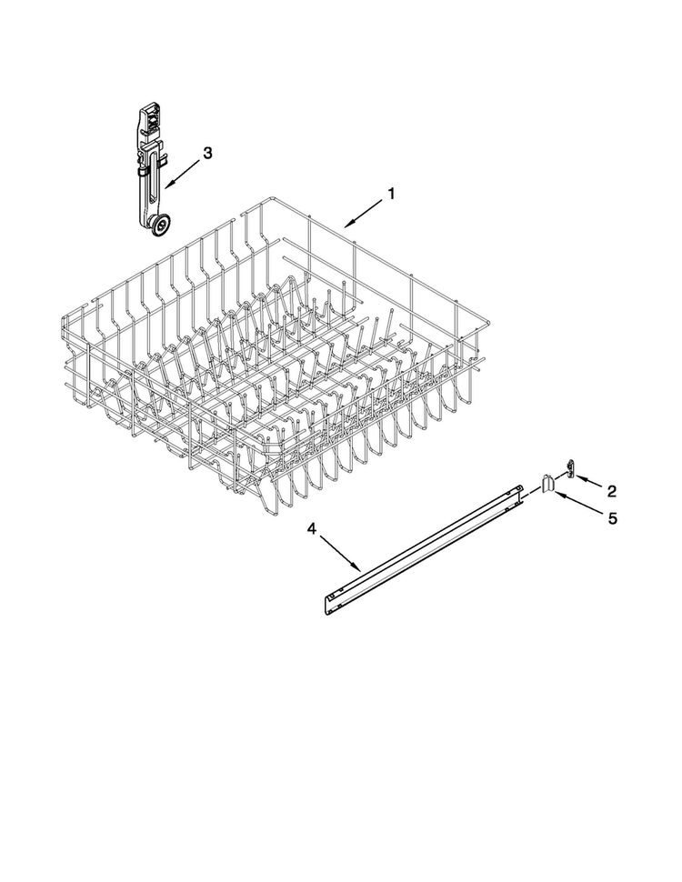 Upper Rack And Track Parts Diagram and Parts List for MDBS469PAW0  Maytag Dishwasher