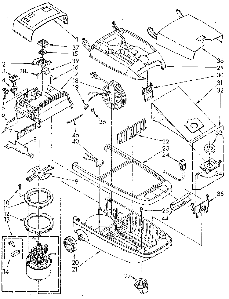 Base Assembly Diagram and Parts List for 1162041080  Kenmore Canister Vacuum