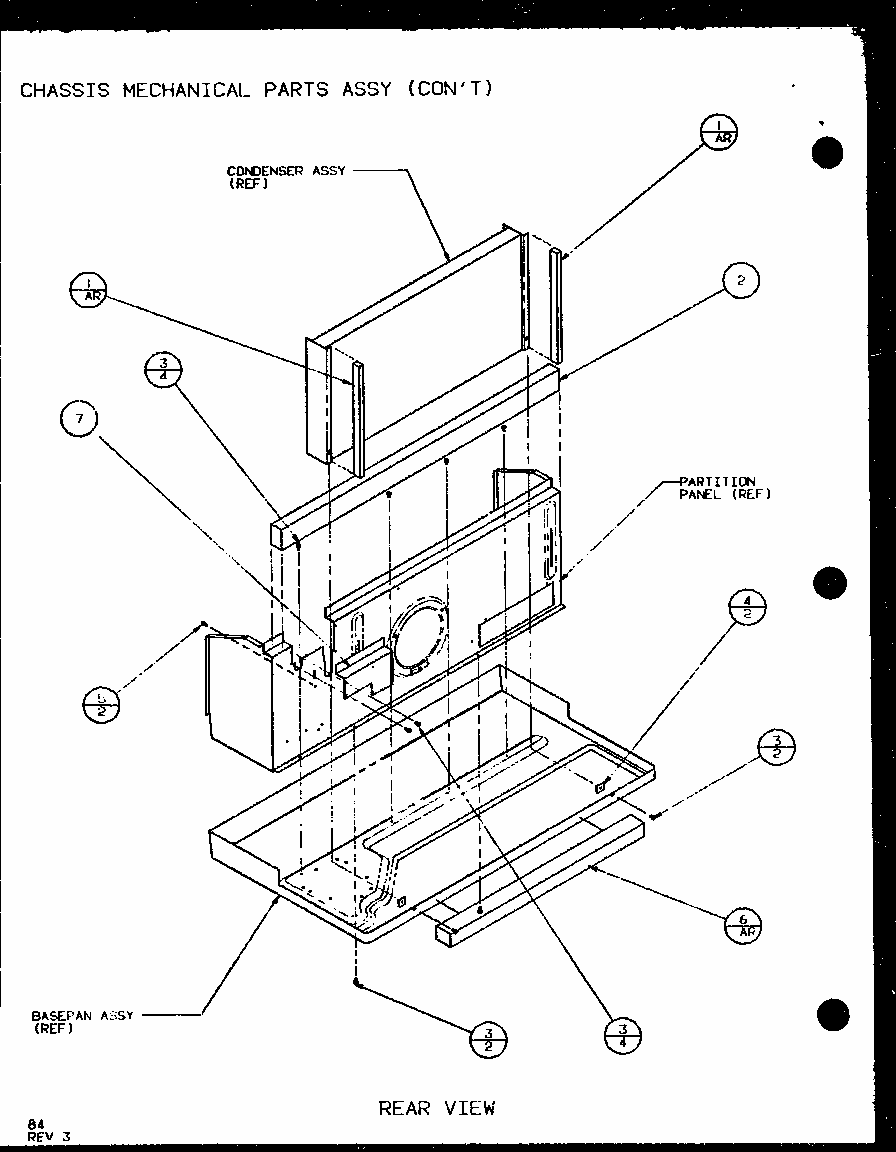 Chassis Mechanical Parts Assy (con^t) (pth15300er/p9812622r) (pth15400er/p9872122r) Diagram and Parts List for PTH12300ER P9812615R Amana Air Conditioner