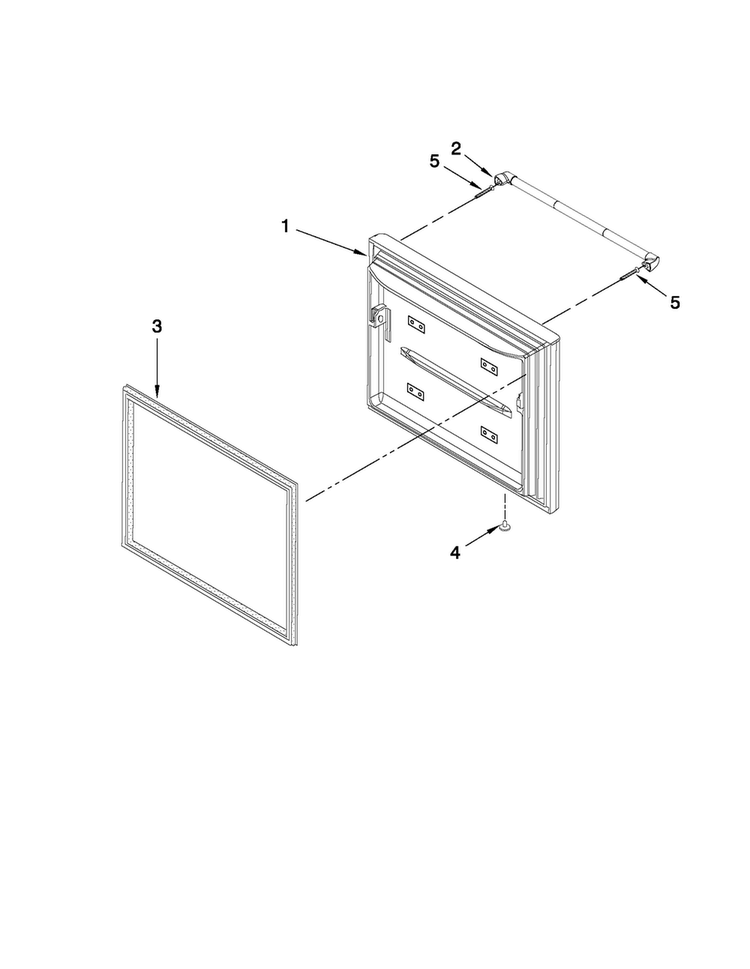 Freezer Door Parts Diagram and Parts List for JFC2290VEP7  Jenn-Air Refrigerator