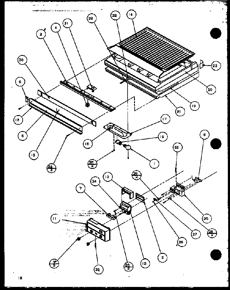 Section 7 Diagram and Parts List for TRG18QB3G-P1111315WG  Amana Refrigerator