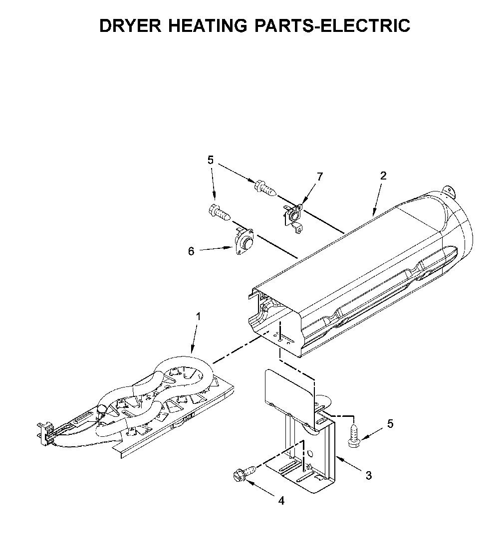 Dryer heating parts-electric Diagram and Parts List for MED7230HC1  Maytag Dryer