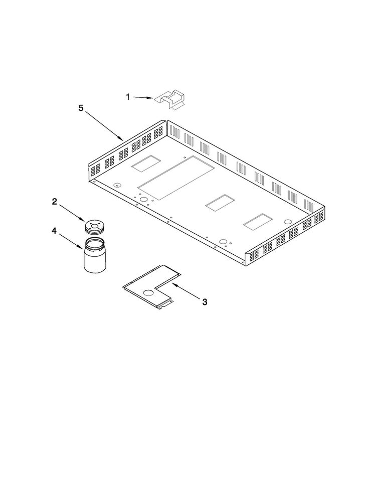 Burner Box Assembly Diagram and Parts List for JGD8348CDP17  Jenn-Air Cooktop