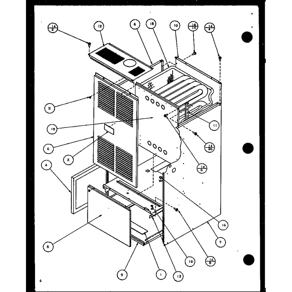 Diagram 8 Diagram and Parts List for GUI070C30B P1106402F Amana Furnace