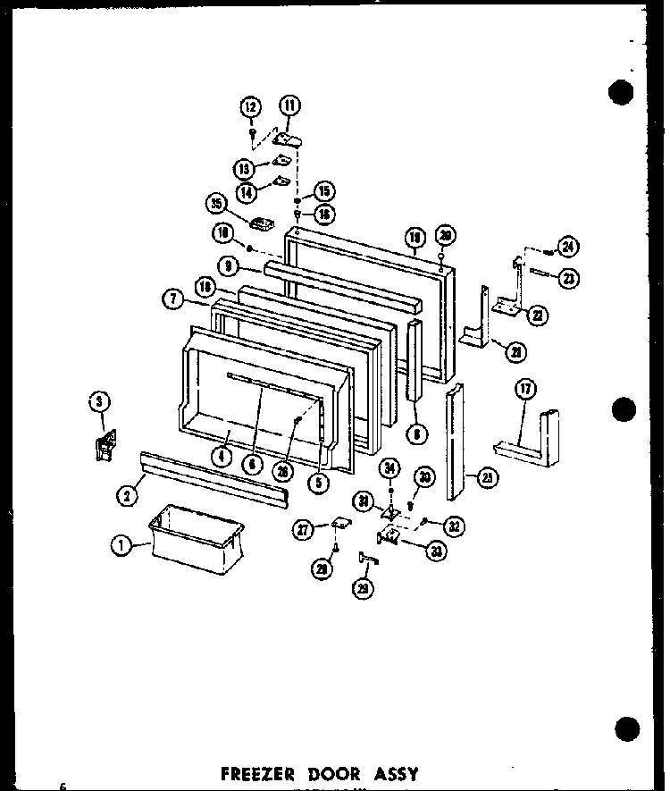 Section 7 Diagram and Parts List for ESRC316B-L-P73500-1WL  Amana Refrigerator