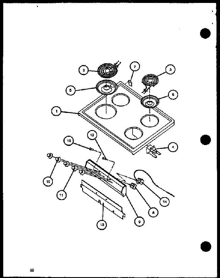Section 8 Diagram and Parts List for CBE26FCW P1137949NW Amana Range