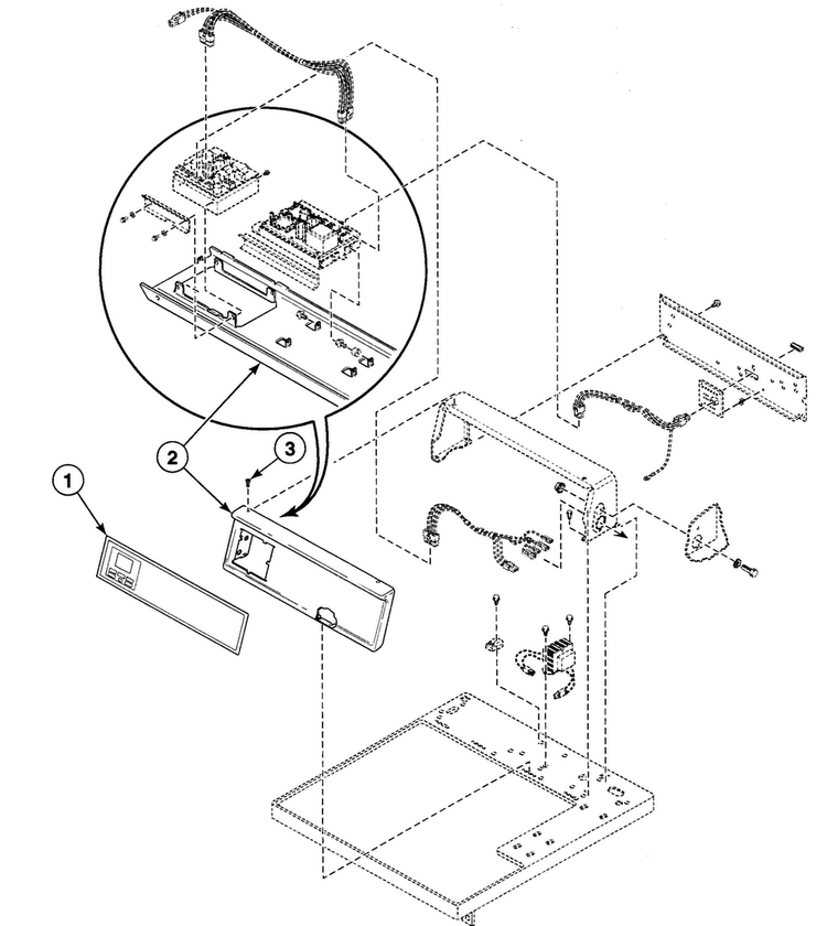 Control Panel Diagram and Parts List for SDET07QF1500  Speed Queen Dryer