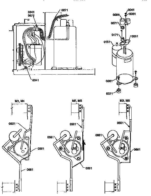 Compressor/tubing Diagram and Parts List for 21QZ33RC-P12099036R  Amana Air Conditioner