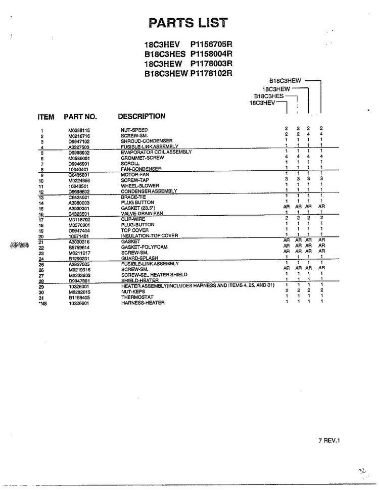 Air Conditioner Page 4 Diagram and Parts List for 5786  Amana Air Conditioner