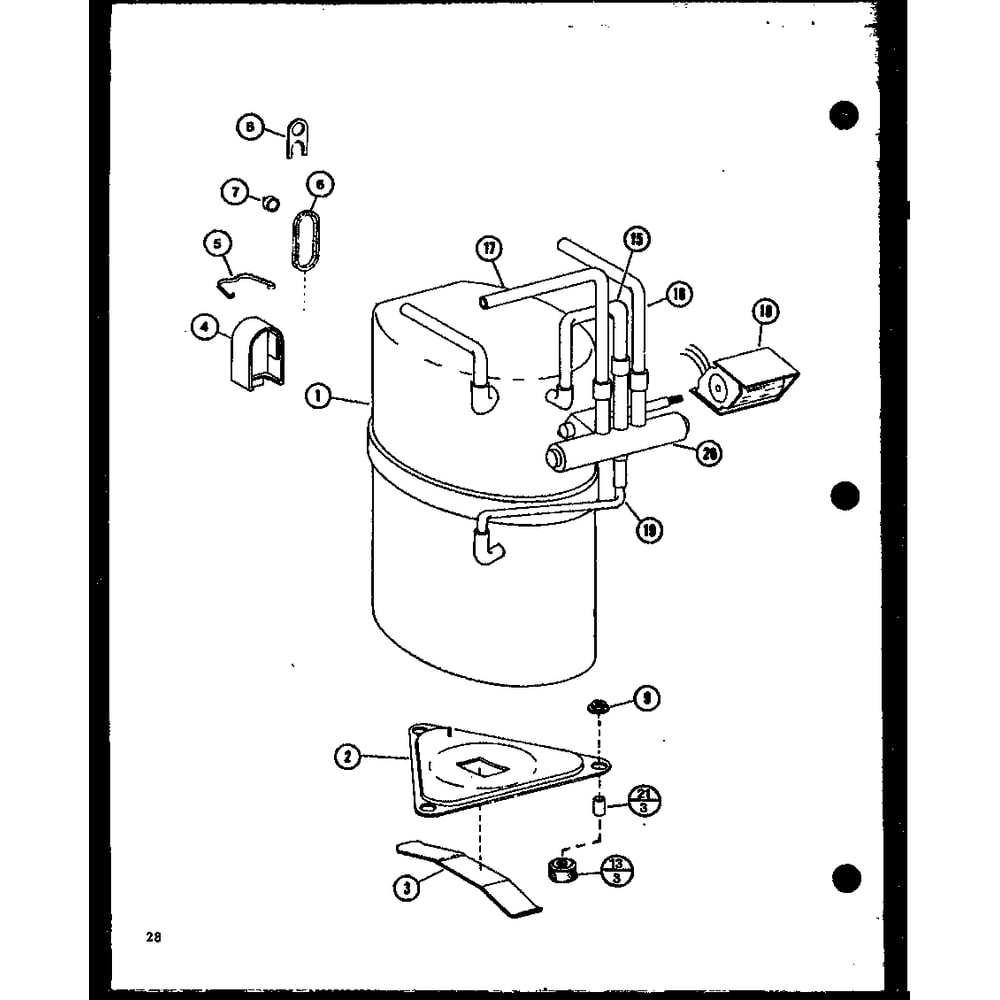 Diagram 4 Diagram and Parts List for PTH15300B P9913620R Amana Air Conditioner