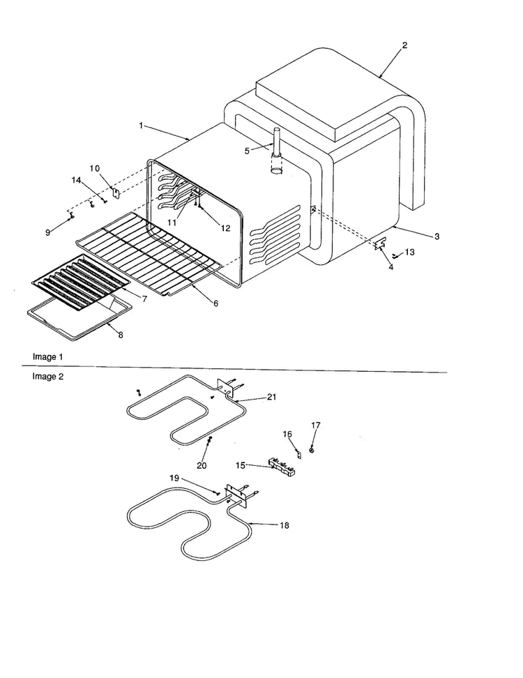 Cavity Diagram and Parts List for ARR3100W-P1143681NW  Amana Range