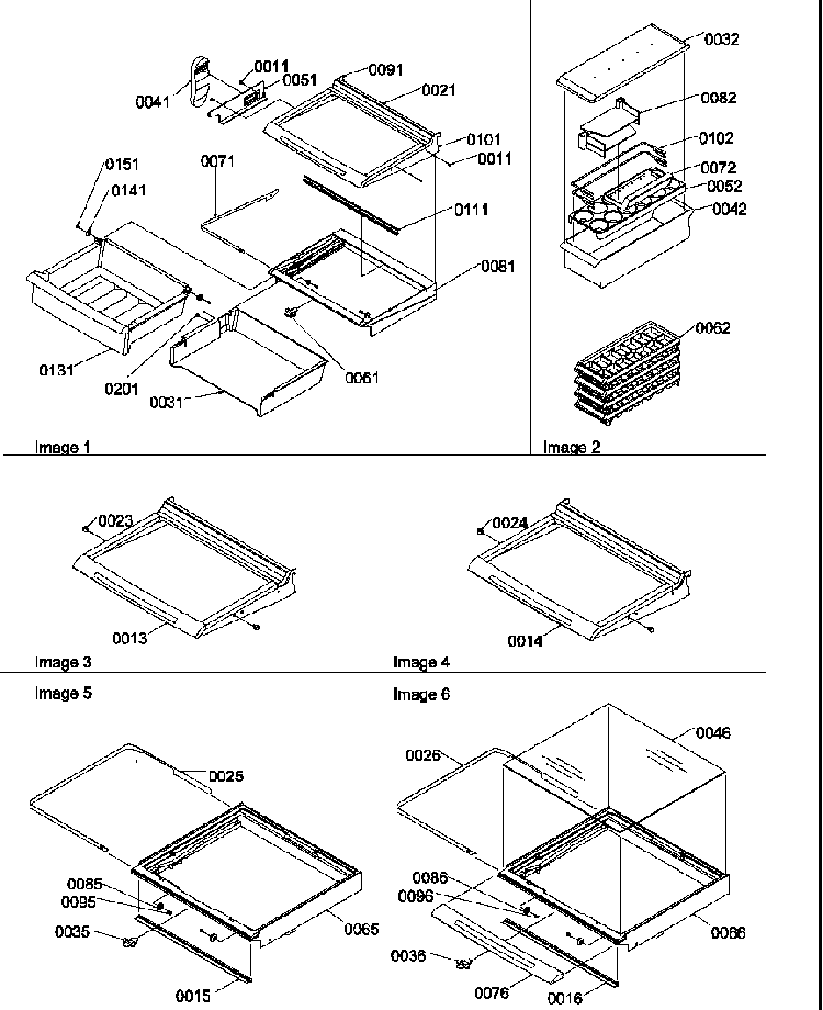 Deli, Shelves, Crisper Assemblies And Accessories Diagram and Parts List for SR520SW-P1183002WW  Amana Refrigerator