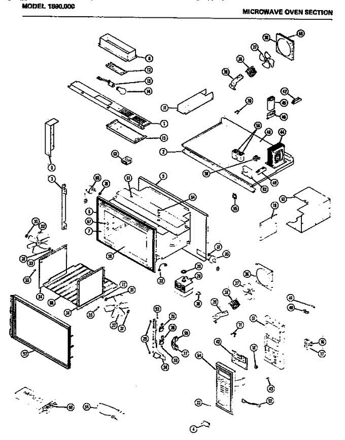 05 - Page 1 Diagram and Parts List for 1890000  Litton Range