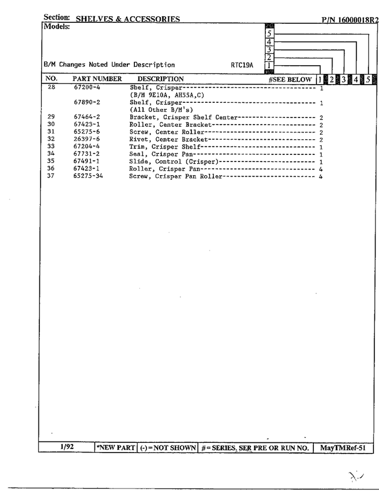 Shelves And Accessories Page 3 Diagram and Parts List for 19694  Maytag Refrigerator