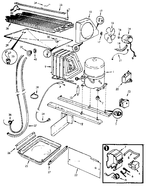 Unit Diagram and Parts List for JRT216B MAJ73C Jenn-Air Refrigerator