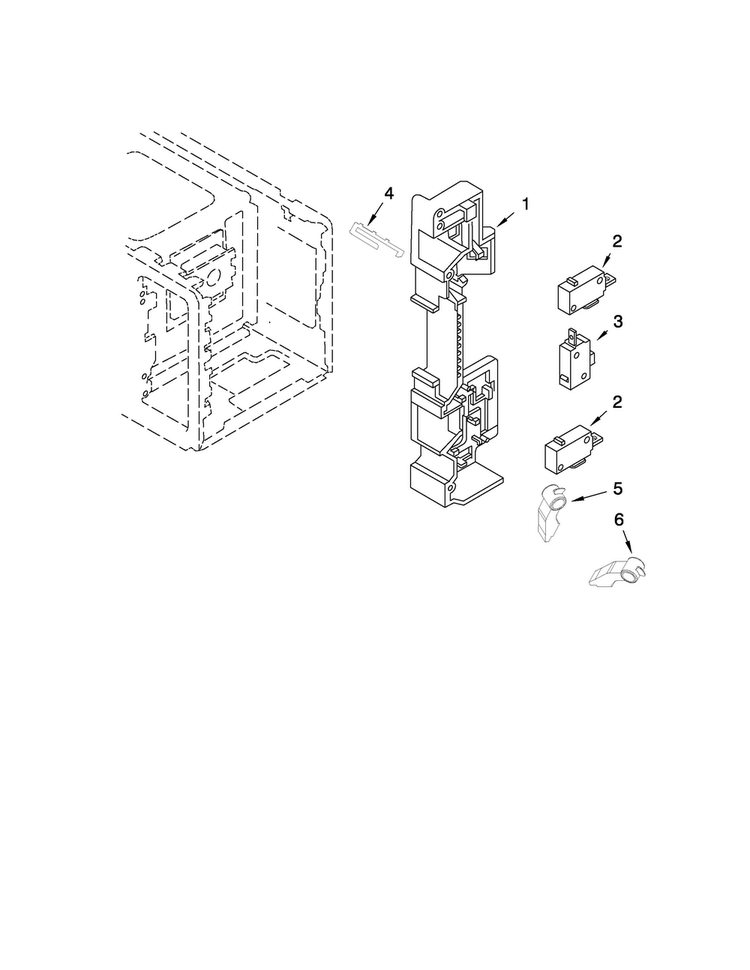 Microwave Latch Board Parts Diagram and Parts List for JMC9158BCW10  Jenn-Air Microwave