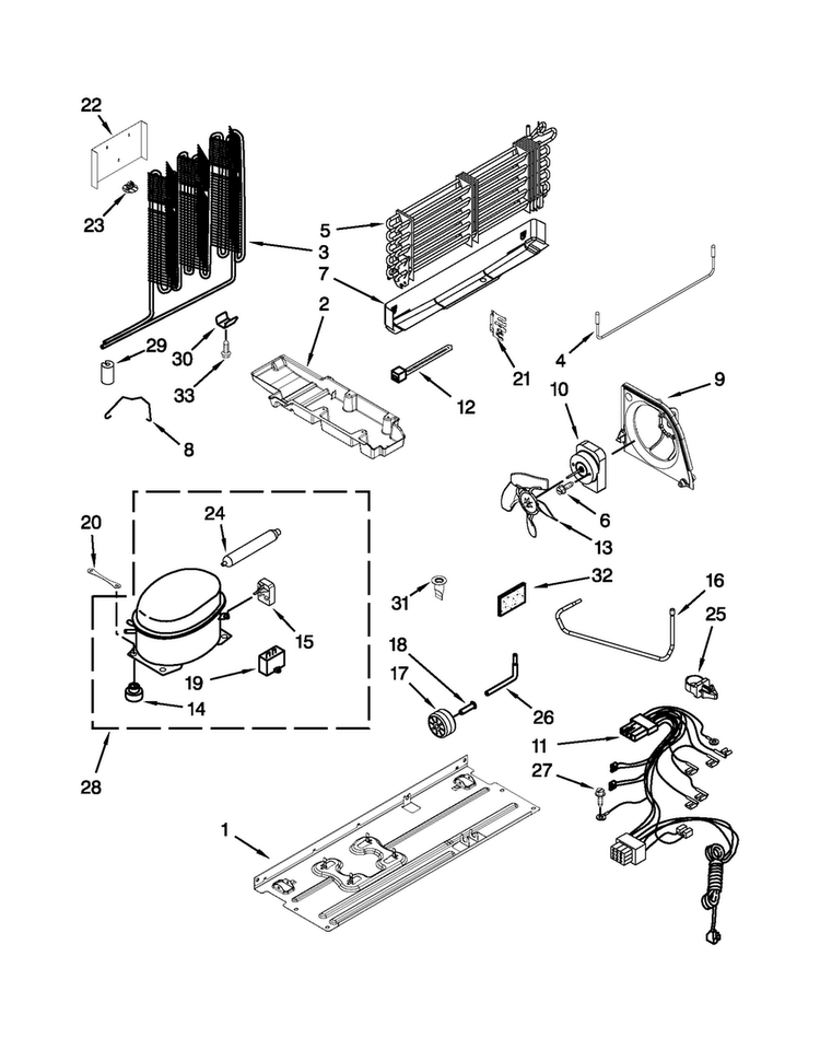Unit Parts Diagram and Parts List for M8TXEGFBB00  Maytag Refrigerator