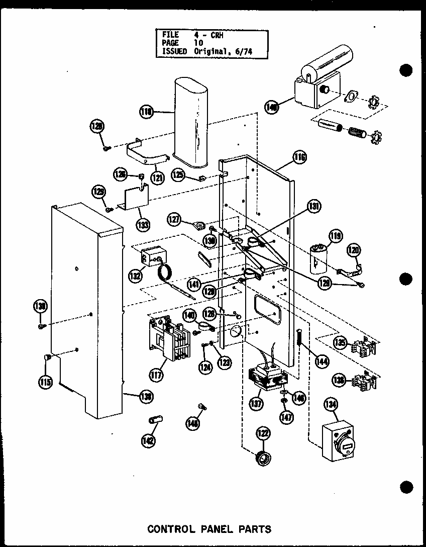 Section 3 Diagram and Parts List for CRH5-1 P58372-28C Amana Air Conditioner