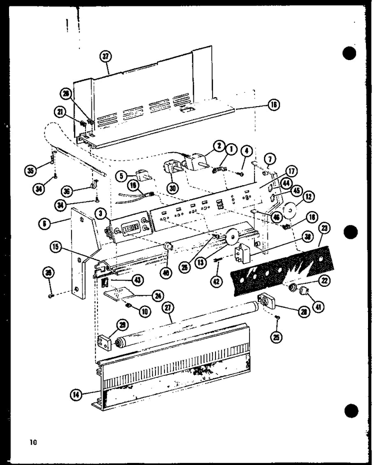 Control Panel Diagram and Parts List for ARR303-P85511-5S  Amana Range