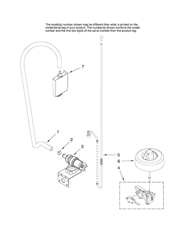 Fill And Overfill Parts Diagram and Parts List for ADB1500AWQ2  Amana Dishwasher