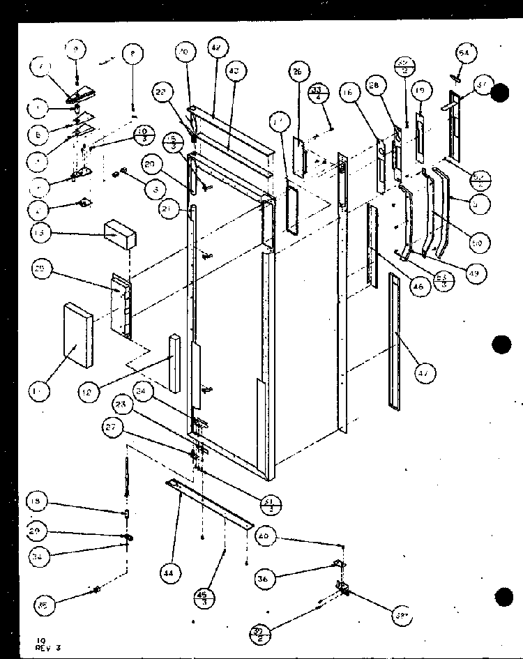 Refrigerator Door Diagram and Parts List for BHK2-P1100602W  Amana Refrigerator