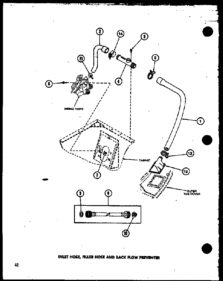 Section 10 Diagram and Parts List for TAA200 P75751-8W Amana Washer