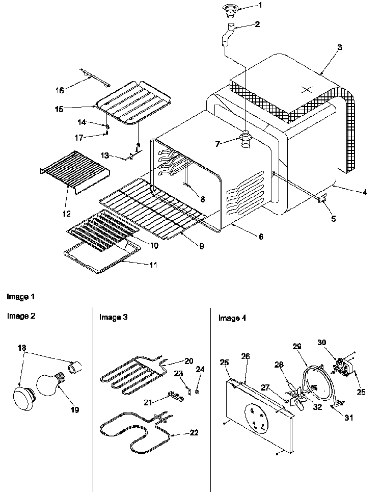 Cavity Diagram and Parts List for ARTSC8650E-P1130660NE  Amana Range