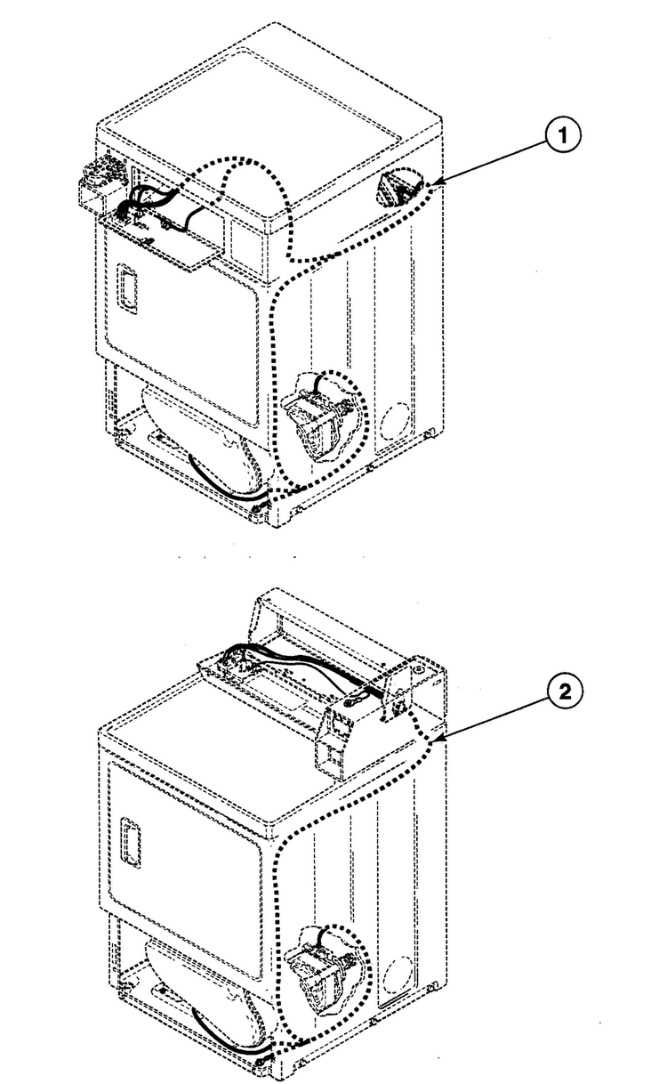 Harnesses Diagram and Parts List for SDEB07QJ1500  Speed Queen Dryer
