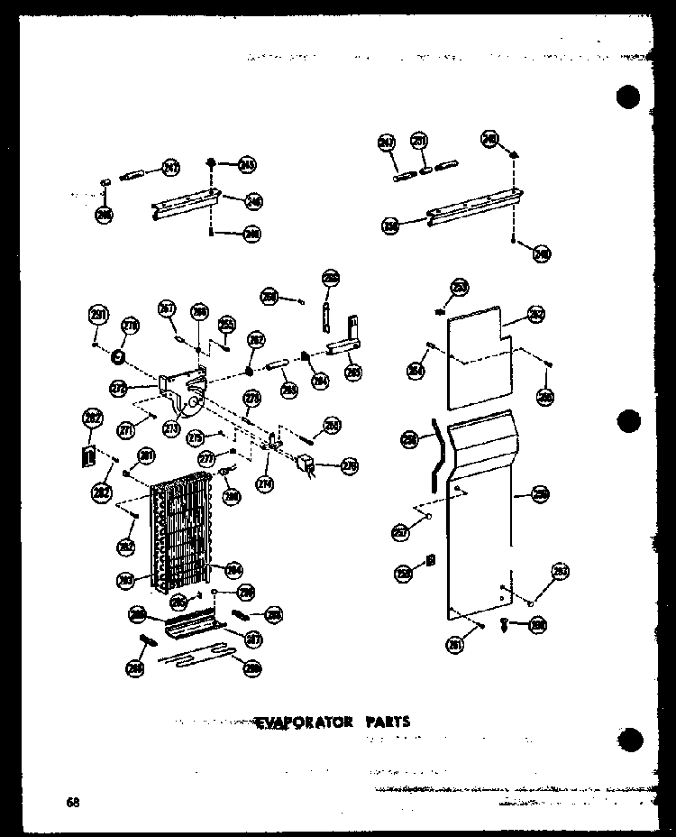 Evaporator Parts Diagram and Parts List for SD19W-C-P60340-36WC  Amana Refrigerator