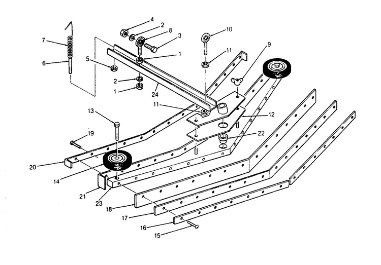 Squeegeeassembly Diagram and Parts List for C6077  Hoover Carpet Cleaner