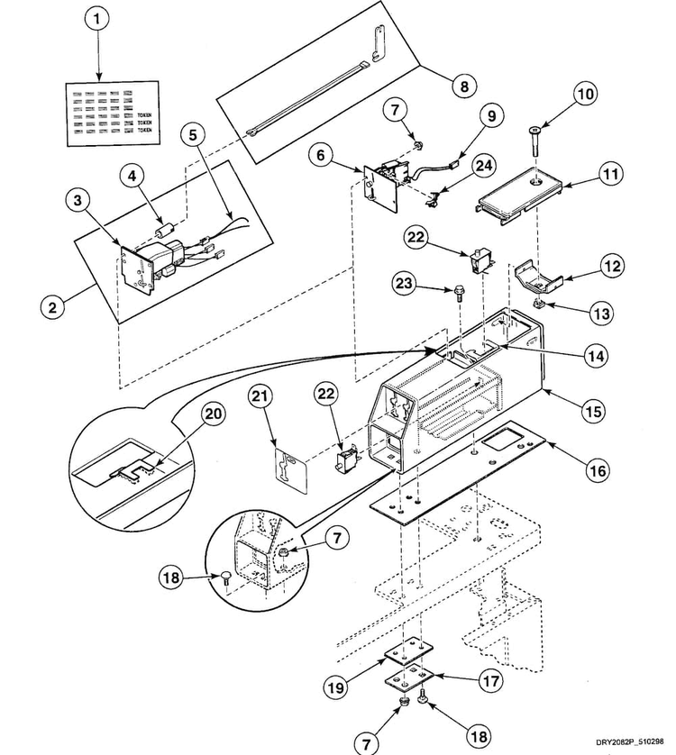 Meter Case Diagram and Parts List for SDE407QF1500  Speed Queen Dryer