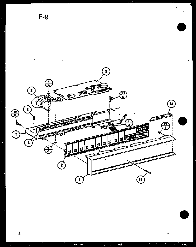Control Diagram and Parts List for RC-10SD P75750-2M Amana Microwave