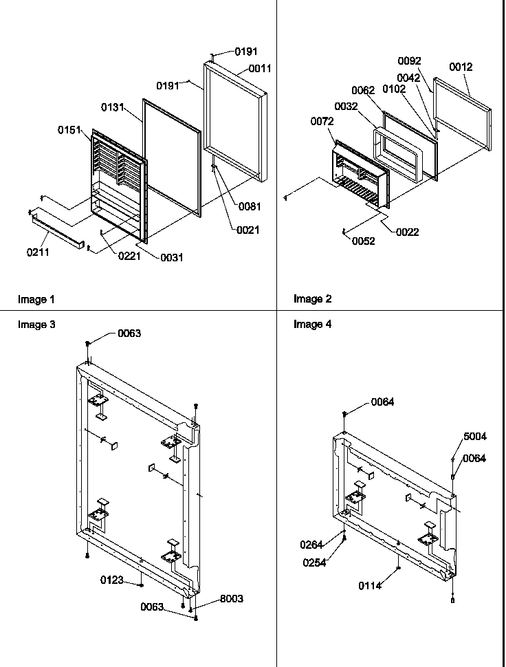 Door Assemblies Diagram and Parts List for TR522SW-P1182703WW  Amana Refrigerator