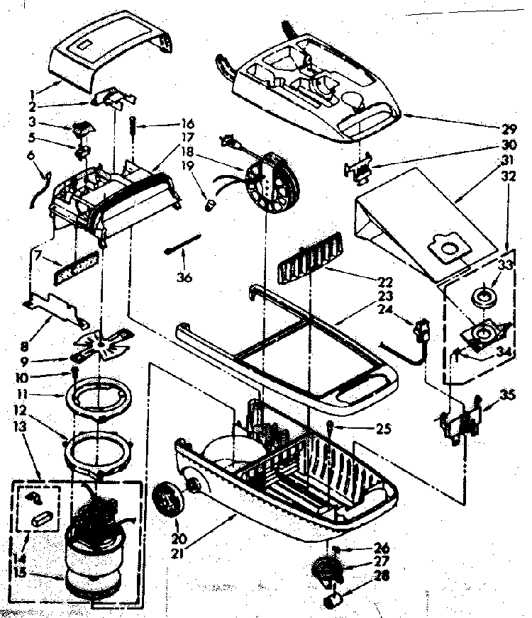 Base Assembly Diagram and Parts List for 1162432680  Kenmore Canister Vacuum