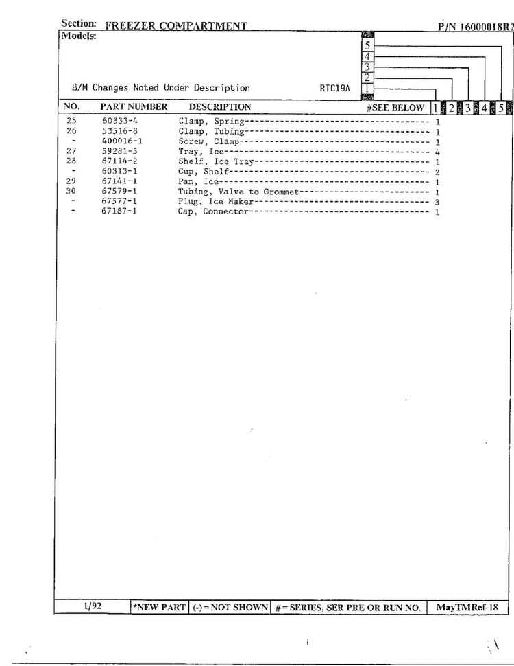 Freezer Compartment Page 3 Diagram and Parts List for 19694  Maytag Refrigerator