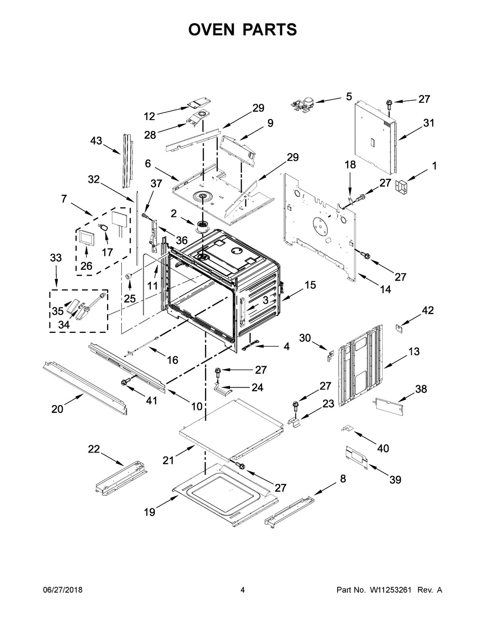 Oven Parts Diagram and Parts List for JMW3430DB03  Maytag Microwave Oven Combo