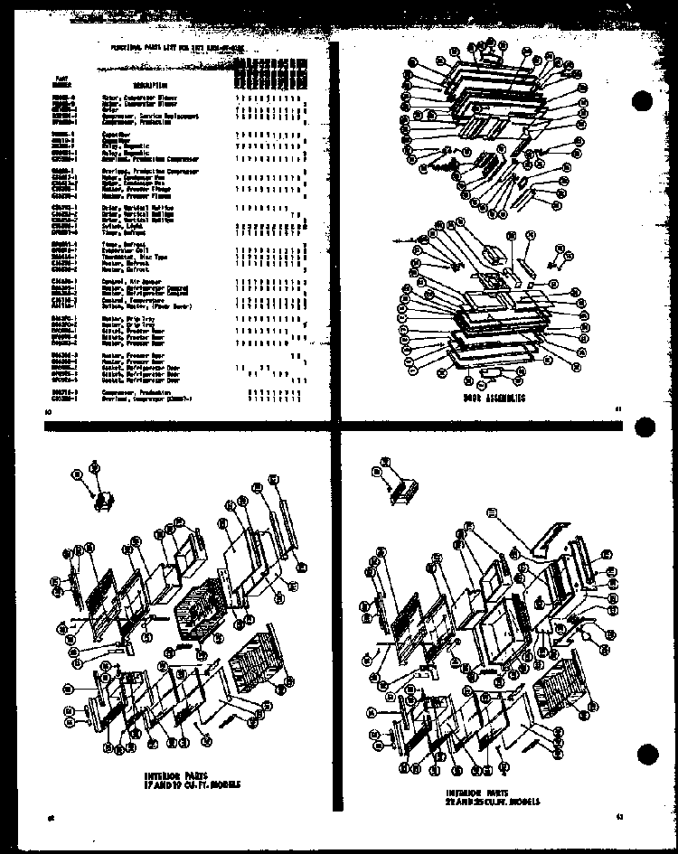 Door Assemblies Diagram and Parts List for SRN22G-A-P60102-40WA  Amana Refrigerator